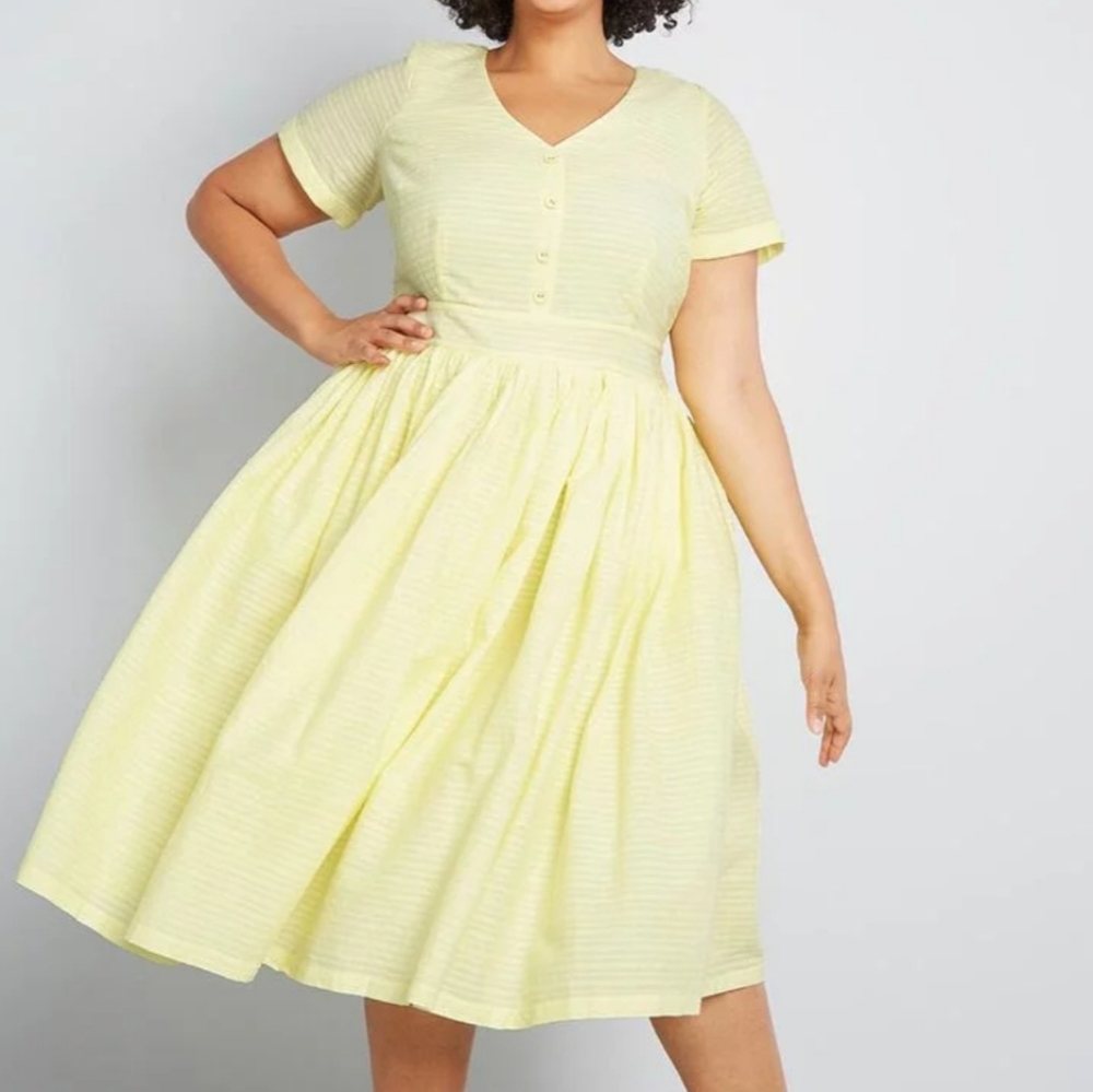 NWT Modcloth Fabulous Fit & Flare Shirt Dress
